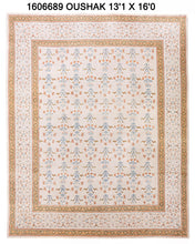 13x16 Beige Modern Oushak Area Rug