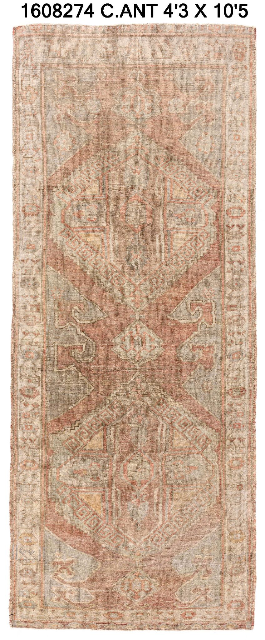 4x10 Old & Vintage Turkish Area Rug