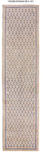 4x15 Muted Vintage Turkish Runner Rug