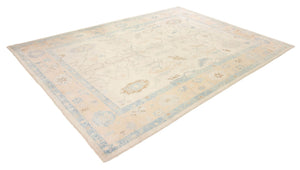 10x14 Beige Softl Modern Oushak Area Rug