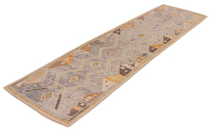 3x13 Soft Modern Oushak Runner Rug