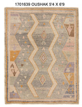 5x7 Green Modern Oushak Area Rug