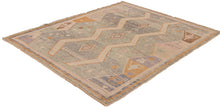 5x7 Green Modern Oushak Area Rug