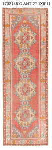 3x9 Old & Vintage Turkish Area Runner Rug