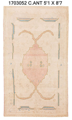 5x9 Old & Vintage Turkish Area Rug