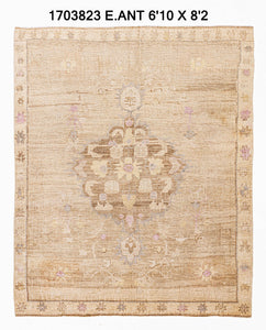 7x8 Old & Vintage Turkish Area Rug