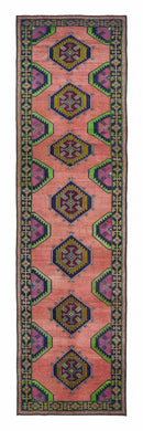 4x17 Colorful Old & Vintage Oushak Area Rug