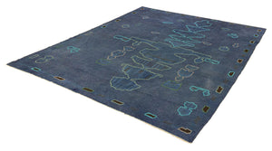 9x12 Blue Modern Turkish Area Rug