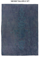 9x13 Blue Modern Turkish Area Rug