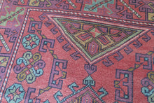 4x6 Red Vintage Turkish Area Rug