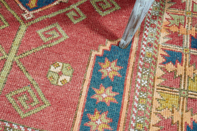 4x5 Colorful Old & Vintage Turkish Area Rug