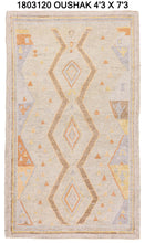 4x7 Green Modern Oushak Area Rug