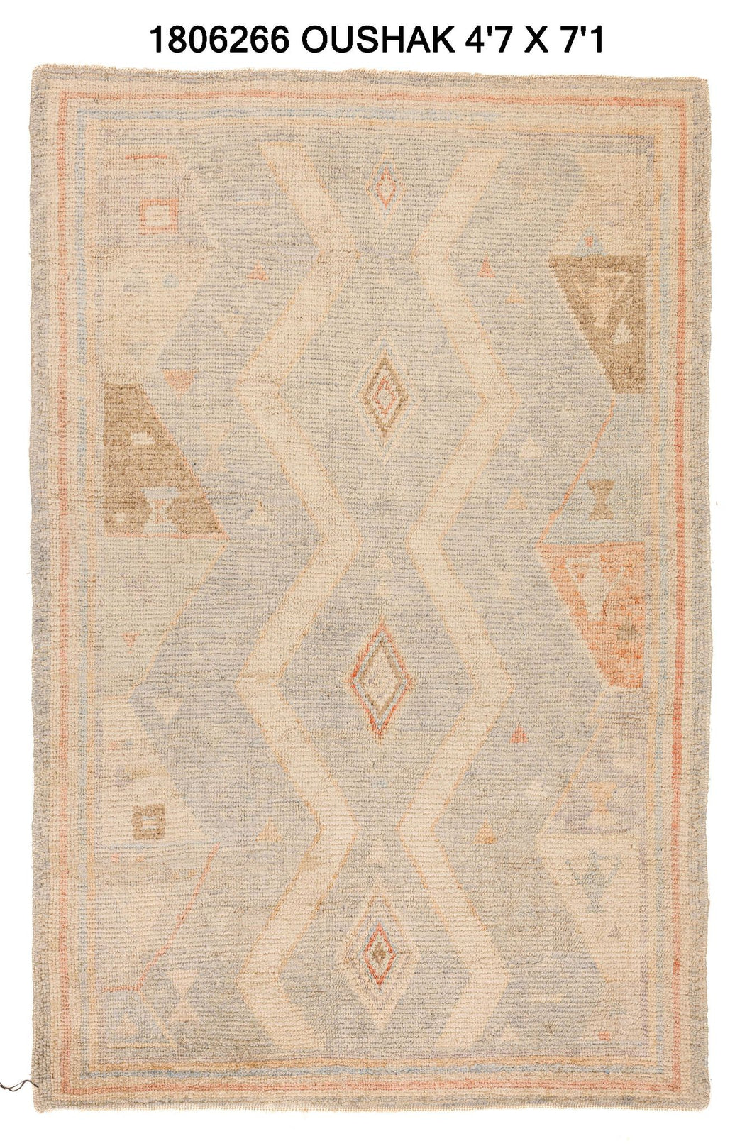 5x7 Soft Modern Oushak Area Rug