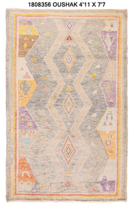 5x8 Colorful Modern Oushak Area Rug