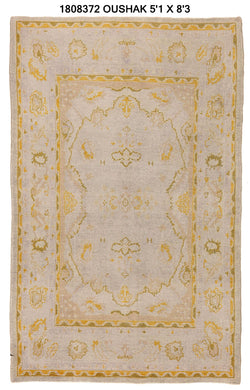 5x8 Soft Modern Oushak Area Rug