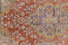 4x6 Terracotta & Light Brown & Light Olive Colorful Old & Vintage Turkish Area Rug
