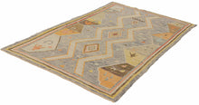 4x7 Blue Modern Oushak Area Rug