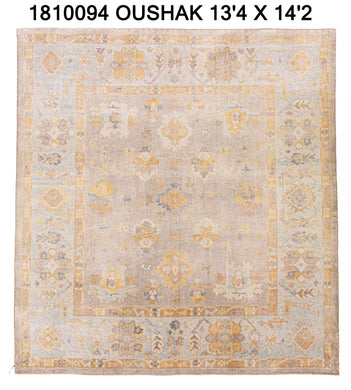 13x14 Soft Modern Oushak Area Rug