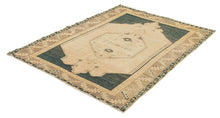 4x6 Wheat & Charcoal Soft Vintage Turkish Area Rug