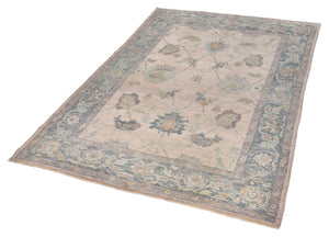 6x9 Soft Modern Oushak Area Rug