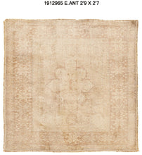 3x3 Old & Vintage Turkish Area Rug