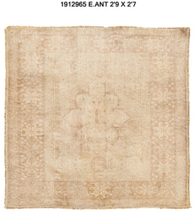 3x3 Old & Vintage Turkish Area Rug