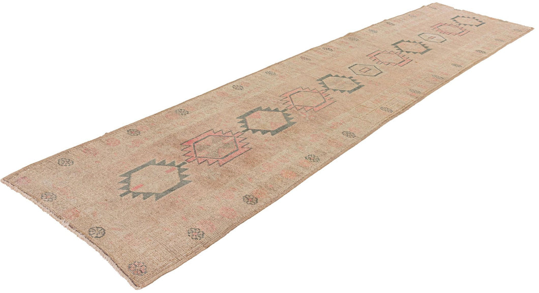 3x13 Old & Vintage Turkish Area Runner Rug
