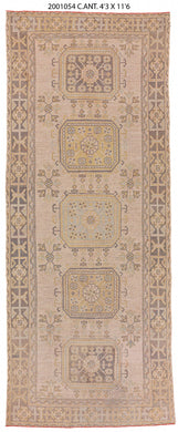 4x12 Old & Vintage Turkish Area Runner Rug