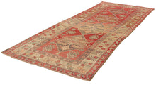 4x10 Red Vintage Turkish Runner Rug