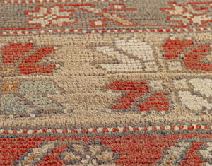 4x10 Red Vintage Turkish Runner Rug