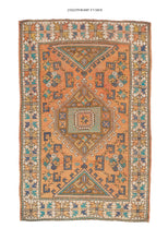 4x6 Old & Vintage Turkish Area Rug