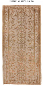 3x7 Old & Vintage Turkish Area Rug