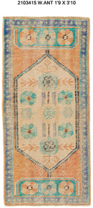 2x4 Old & Vintage Turkish Area Rug