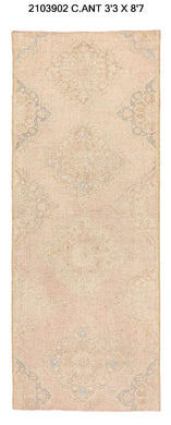 3x9 Old & Vintage Turkish Area Runner Rug