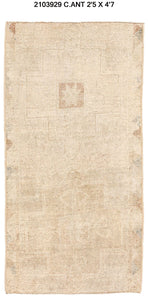 2x5 Old & Vintage Turkish Area Rug