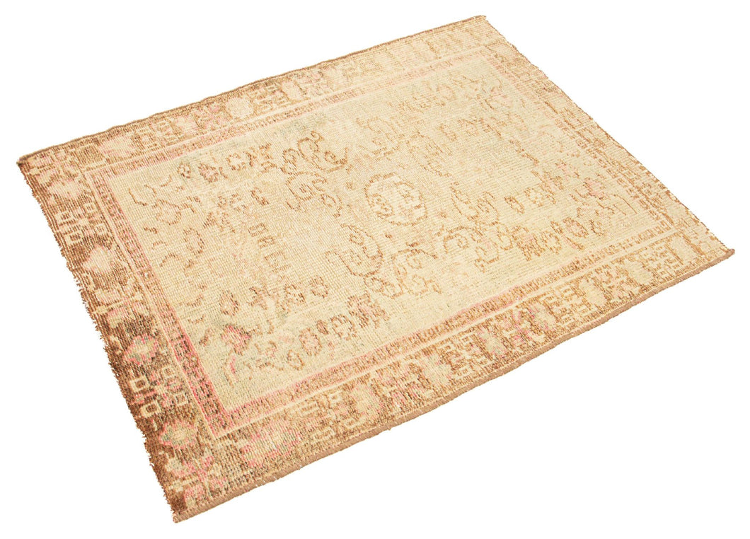 3x3 Old & Vintage Turkish Area Rug