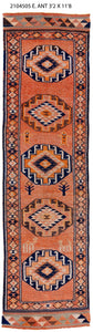3x12 Old & Vintage Turkish Area Runner Rug