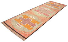 4x11 Old& Vintage Turkish Area Runner Rug