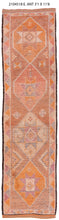 3x12 Old & Vintage Turkish Area Runner Rug