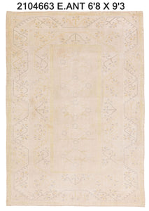 7x9 Old & Vintage Turkish Area Rug