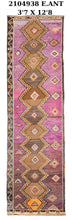 4x13 Old & Vintage Turkish Area Runner Rug