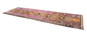 4x13 Old & Vintage Turkish Area Runner Rug