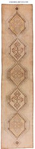 3x15 Old & Vintage Turkish Area Runner Rug