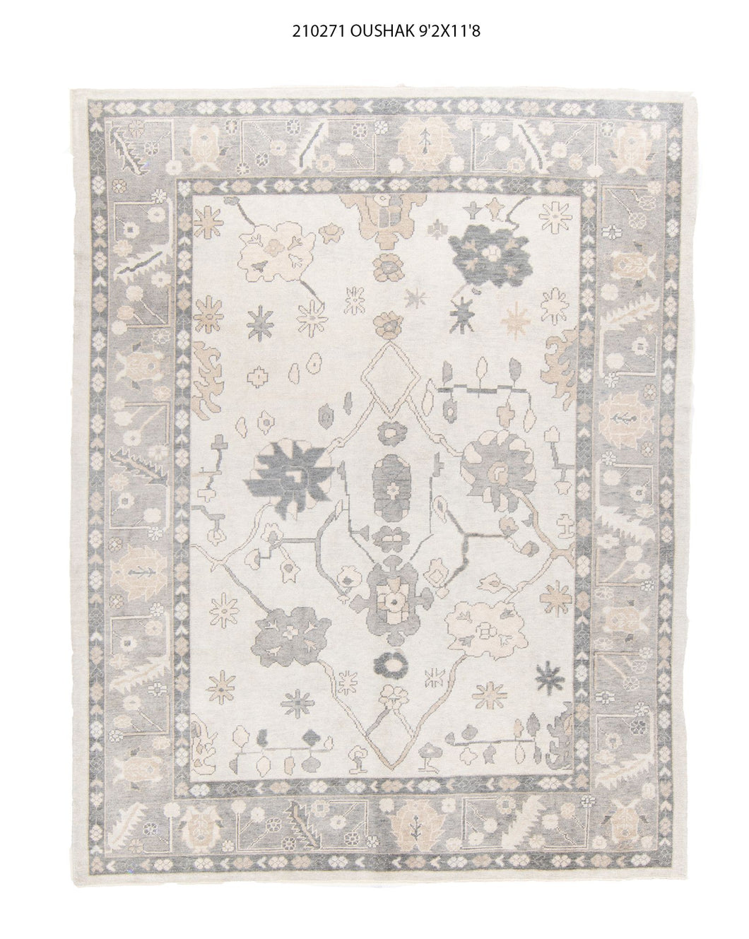 9x12 Modern Oushak Area Rug