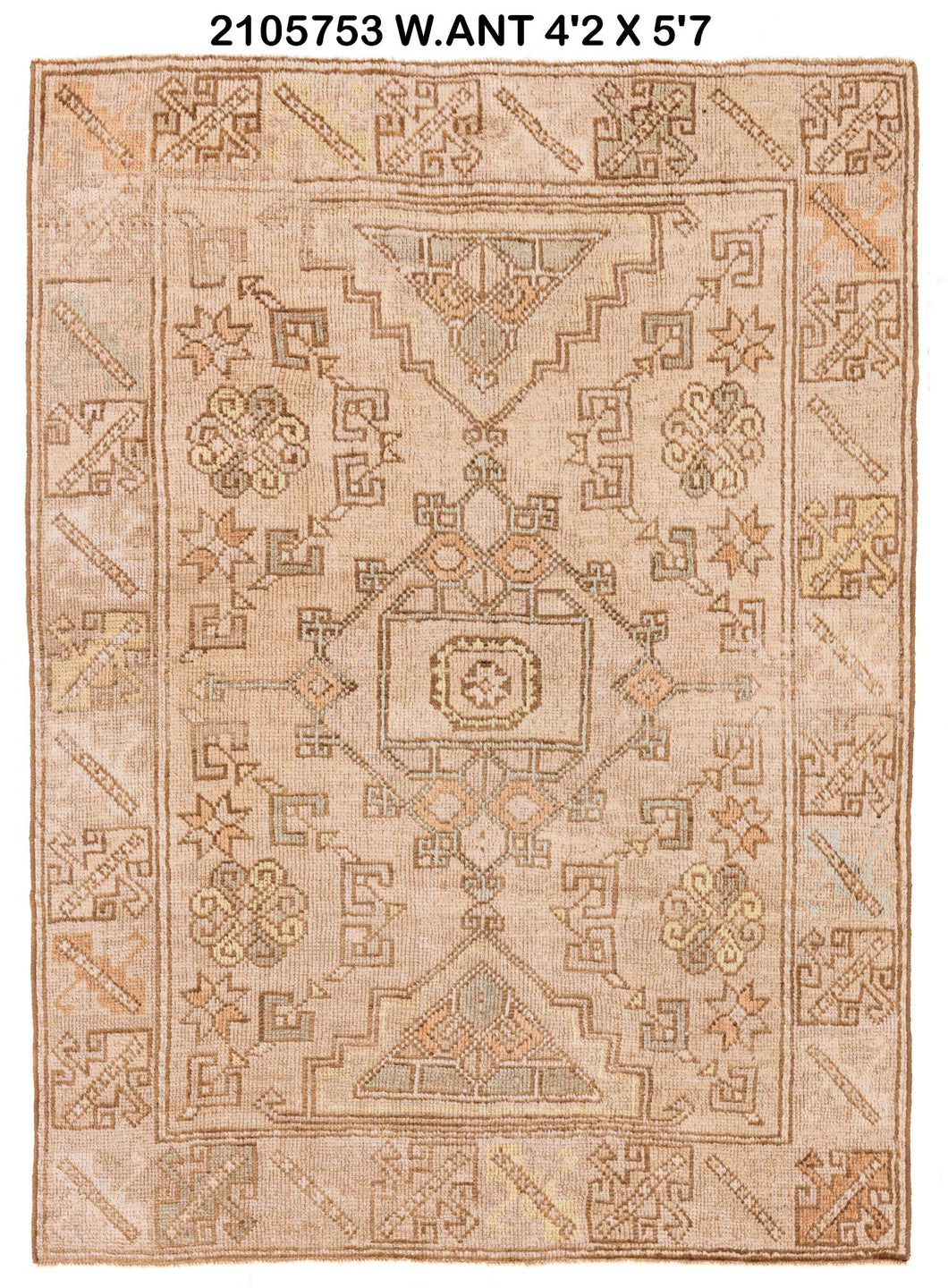4x6 Old & Vintage Turkish Area Rug