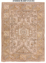 4x6 Old & Vintage Turkish Area Rug