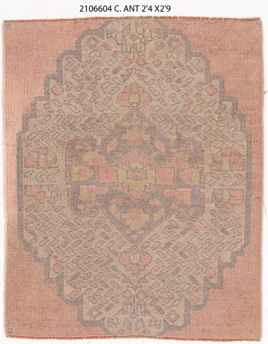 2x3 Old & Vintage Turkish Area Rug