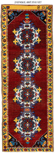 4x11 Old & Vintage Turkish Area Runner Rug