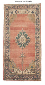 4x8 Old & Vintage Turkish Area Runner Rug