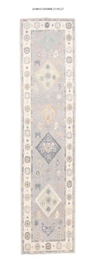 3x13 Modern Oushak Area Runner Rug